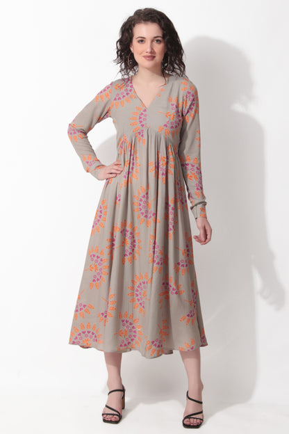 Anarkali Printed Floral Dress