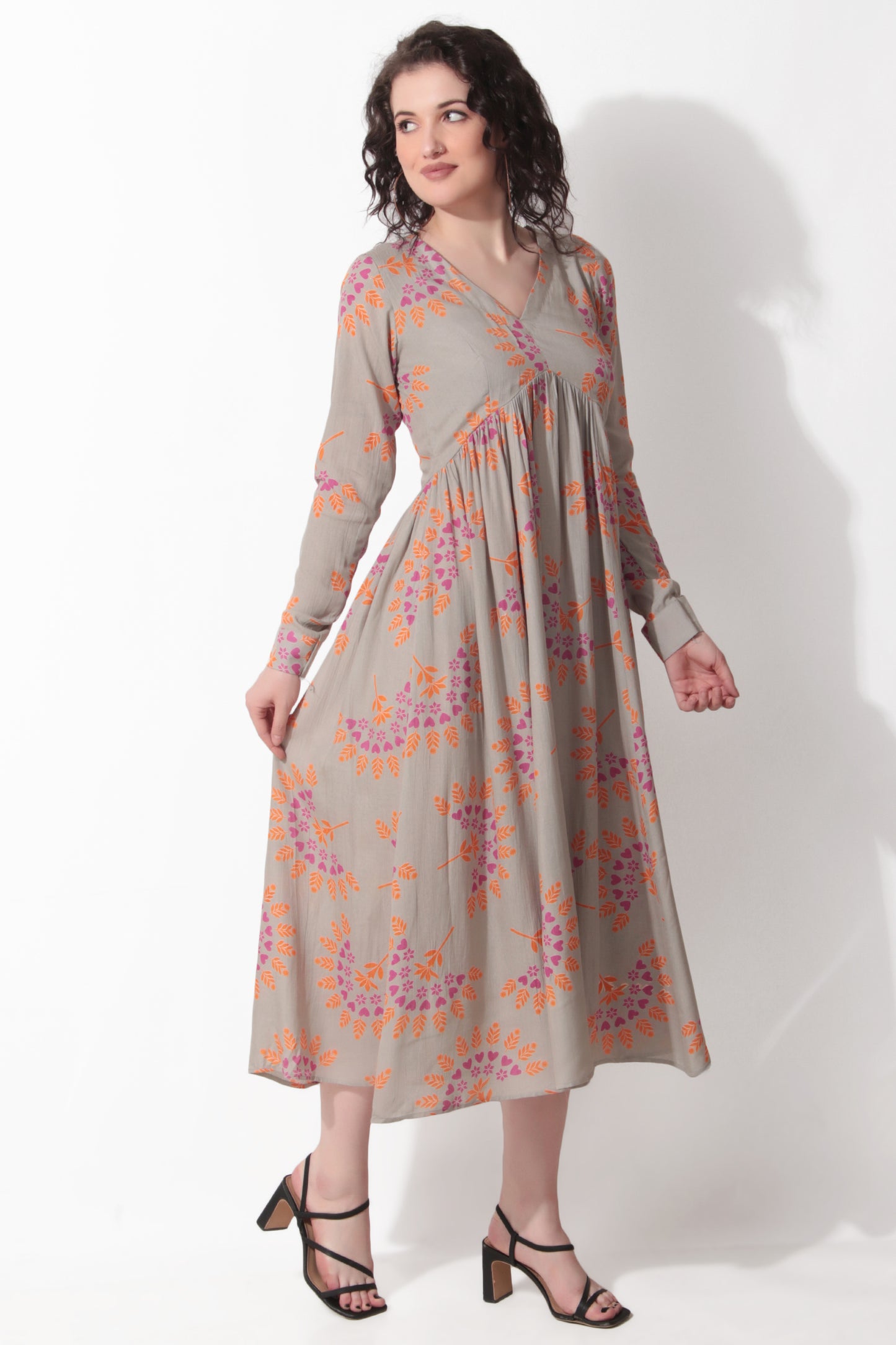 Anarkali Printed Floral Dress