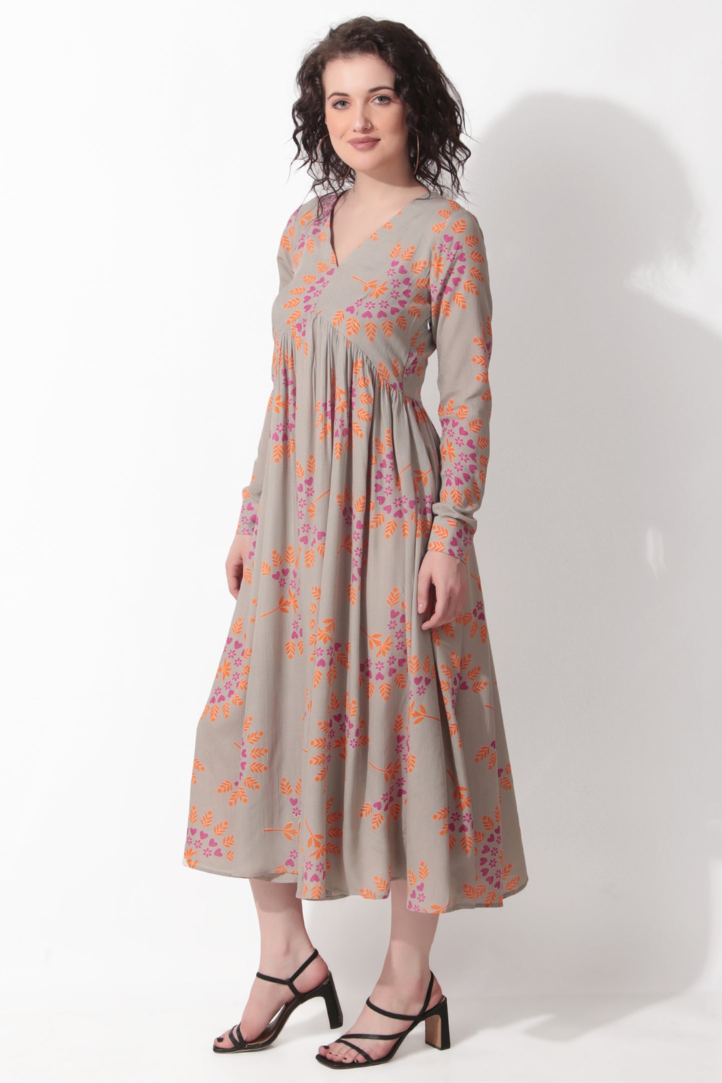 Anarkali Printed Floral Dress